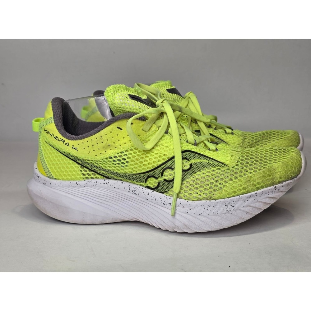 Saucony Kinvara 14 Men's Sneakers Size 7 Neon Green White Running Shoes